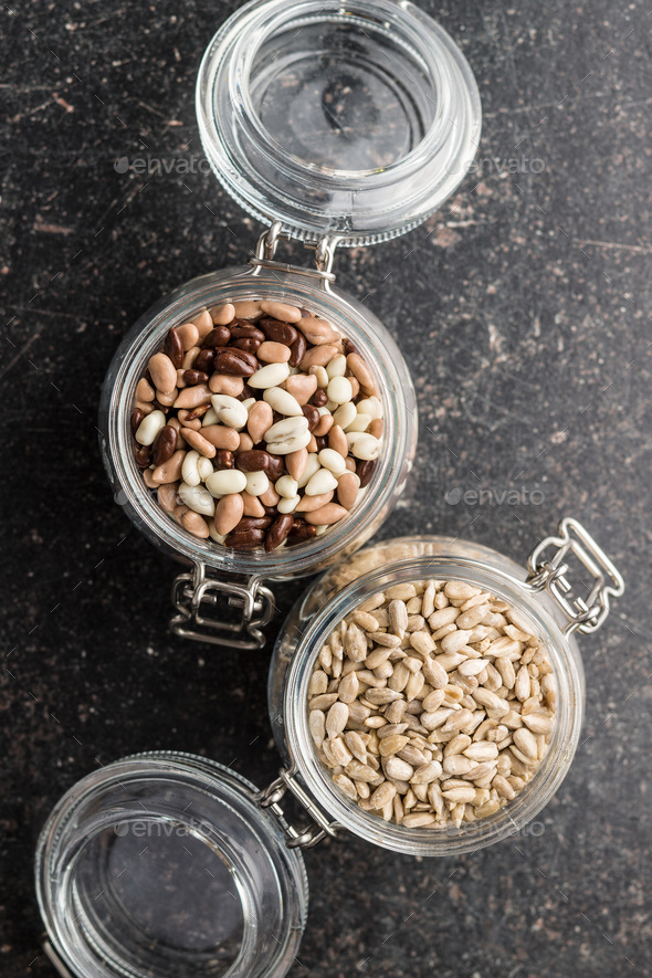 Chocolate covered sunflower seeds Stock Photo by jirkaejc PhotoDune